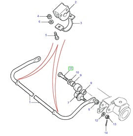 Vis de fixation barre stabilisatrice -RYG501480 - Land Rover Discovery 1