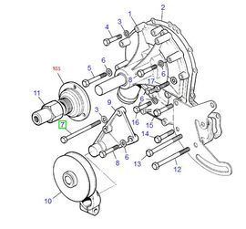 Boulon de fixation pompe à eau V8 - BH505485L - Land Rover Discovery 1