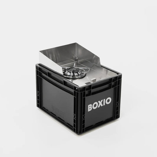 BOXIO COOK Le réchaud à gaz révolutionnaire au format compact.