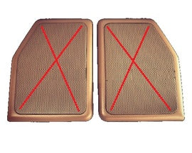 Cadres de haut parleurs marrons - AG1342 - Land Rover Range Rover Classic