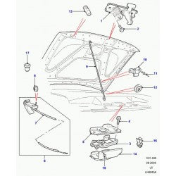 Manchon caoutchouc capot - 369746 - Land Rover range Rover classic