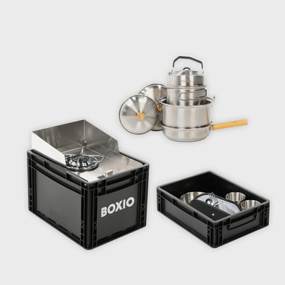BOXIO COOK Max + Set de cuisine de camping