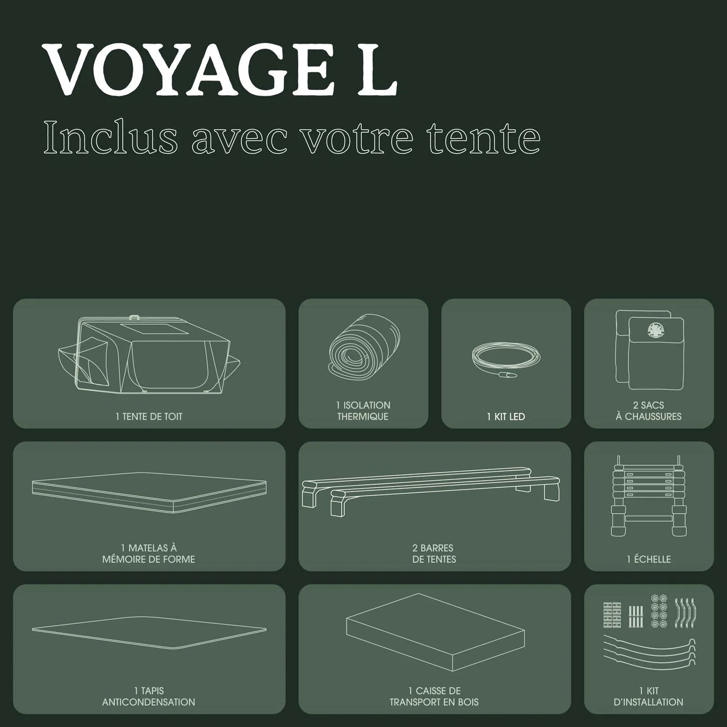 TENTE DE TOIT GO-OVERLAND CANADA VOYAGE L
