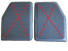 Paire de cadres de haut parleurs gris - Ag1343 - Land Rover Range Rover Classic