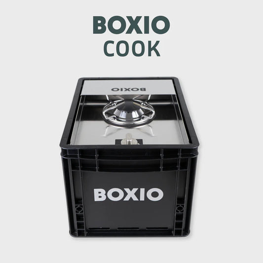 BOXIO COOK Le réchaud à gaz révolutionnaire au format compact.