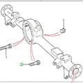 Goujon de fixation de carter de différentiel - 561195 - Land Rover range Rover Classic