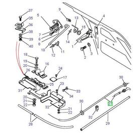 Câble d'ouverture de capot moteur - MXC6324 - Land Rover Discovery 1