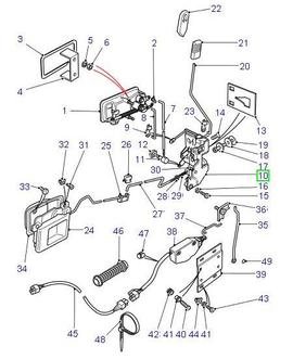 Serrure de porte avant gauche - MTC7592 - Land Rover Discovery 1