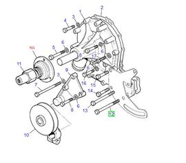 Boulon de fixation pompe à eau/direction assistée V8 - BH505401L - Land Rover Discovery 1