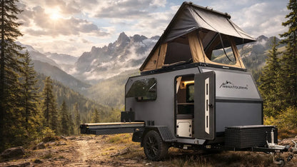 Mini caravane M23 – Avec toit relevable & fonctionnalité off-road