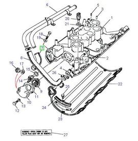 Durite de chauffage/pompe à eau V8 - ETC6889R - Land Rover Discovery 1