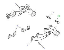 Boulon de collecteur d'échappement V8 - ERR6734LR - Land Rover Discovery 1