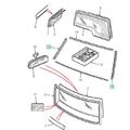 Baguette finition montant pare brise droit - AWR2023 - Land Rover Range Rover Classic