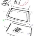 Joint de pare-brise (inférieur) - 391476 - Land Rover range rover Classic