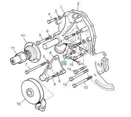 Boulon pompe à eau 1/4" UNC - BH504101L - Land Rover Discovery 1